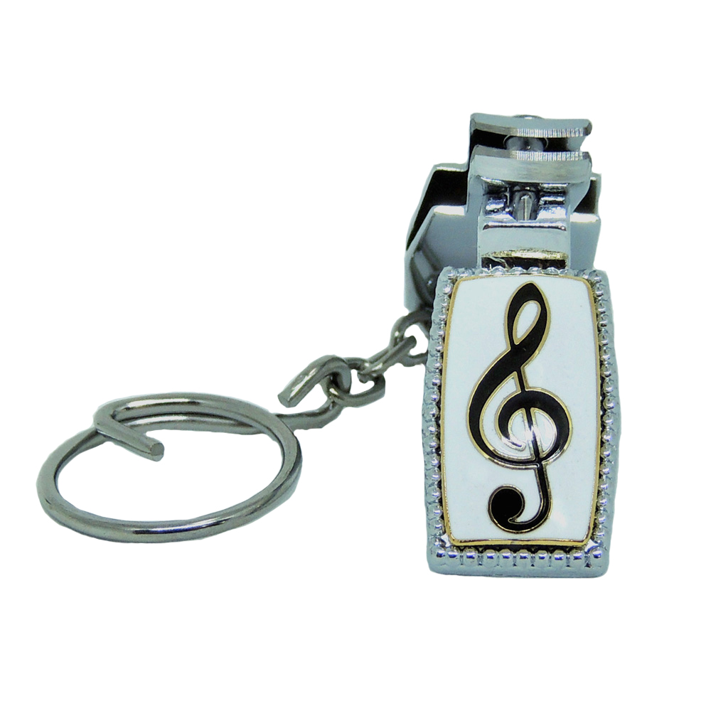 enamel rectangle-shaped nail clipper key chain
